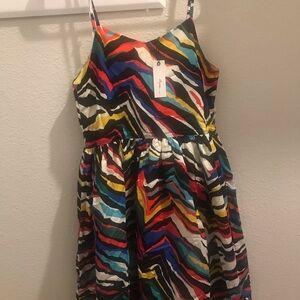 Colorful Bijou Sauvage Striped Kids Dress NWT